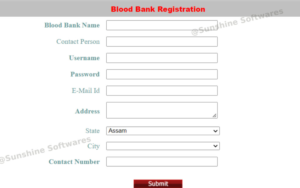 bloood bank registration